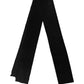 Black Cashmere Knitted Ribbed Shawl Scarf