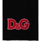 Black D&G Queen Cashmere Knitted Shawl Scarf