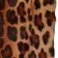 Brown Leopard Printed Goat Hair Shawl Scarf