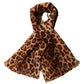 Brown Leopard Printed Goat Hair Shawl Scarf