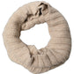 Light Beige Ribbed Knit Neck Warmer Scarf