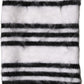White Black Striped Skinny Neck Warmer Scarf