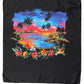 Black Tropical Sunset Square Foulard Scarf