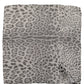 Gray Leopard Print Silk Square Foulard Scarf