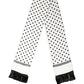 White Black Polka Dot Fringed Shawl Scarf