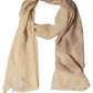 Light Beige Ornate Lace Neck Shawl Scarf
