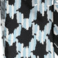 Black Blue Abstract Silk Shawl Stole Scarf