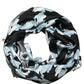 Black Blue Abstract Silk Shawl Stole Scarf