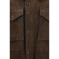 Brown Polyester Full-Length Jacket