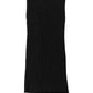 Black Cashmere Ribbed Knit Neck Warmer