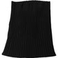 Black Cashmere Ribbed Knit Neck Warmer