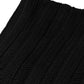 Black Cashmere Ribbed Knit Neck Warmer Scarf