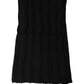 Black Cashmere Ribbed Knit Neck Warmer Scarf