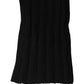 Black Cashmere Ribbed Knit Neck Warmer Scarf