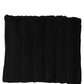 Black Cashmere Ribbed Knit Neck Warmer Scarf