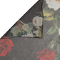 Black Floral Print Cotton Shawl Stole Scarf
