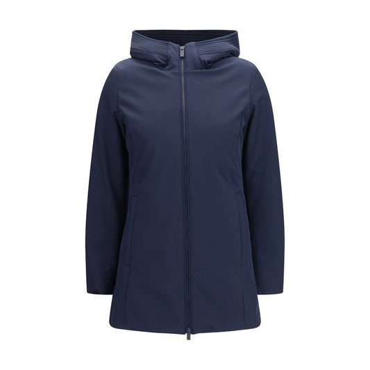 Blue Polyester Parka