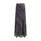 Multicolor Viscose Long Skirt