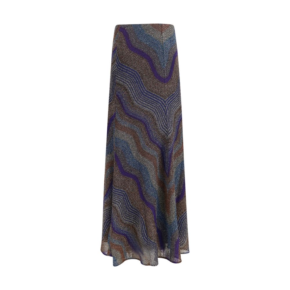 Multicolor Viscose Long Skirt
