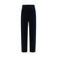 Blue Viscose Casual Pants