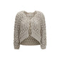 Beige Silk Cardigan