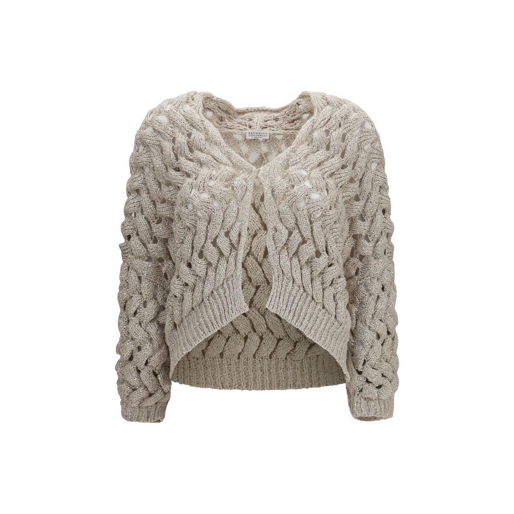 Beige Silk Cardigan