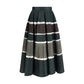 Multicolor Polyester Long Skirt