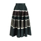 Multicolor Polyester Long Skirt