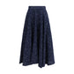 Blue Polyester Long Skirt