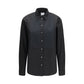 Black Cotton Dress Shirt