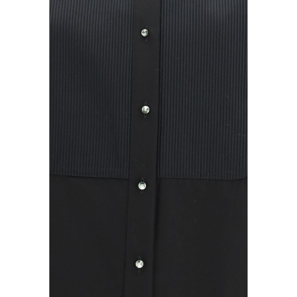 Black Cotton Dress Shirt