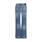 Blue Cotton Bootcut Jeans