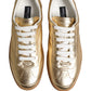 Gold Saint Tropez Low Top Sneakers Shoes