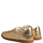 Gold Saint Tropez Low Top Sneakers Shoes