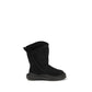Black Suede Leather Flat Boots