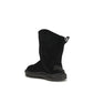 Black Suede Leather Flat Boots
