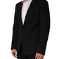 Black Pinstripe Men Single Breasted Jacket
