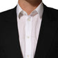 Black Pinstripe Men Single Breasted Jacket