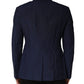 Dark Blue Flax Men Single Breasted Jacket