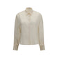 Beige Silk Shirt