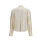 Beige Silk Shirt