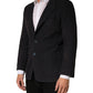 Dark Gray Cotton Men Single Breasted Jacket