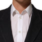 Dark Gray Cotton Men Single Breasted Jacket