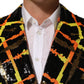 Multicolor Sequin Embellished Double Breasted Jacket
