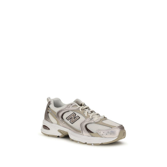 Beige Fabric Athletic Sneakers