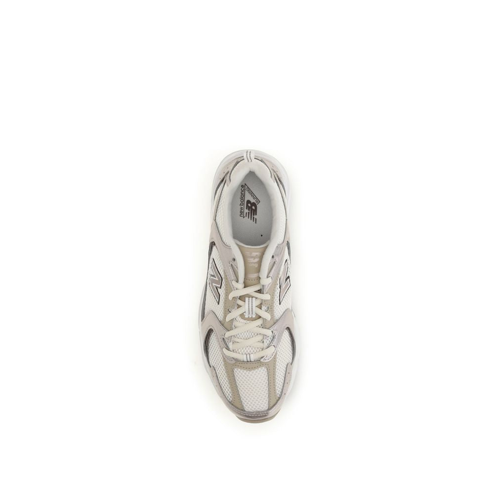 Beige Fabric Athletic Sneakers