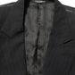 Black Pinstripe Men Single Breasted Jacket