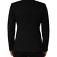 Black Pinstripe Men Single Breasted Jacket