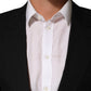 Black Pinstripe Men Single Breasted Jacket