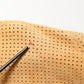 Beige Leather Perforated Full Zip Men Jacket